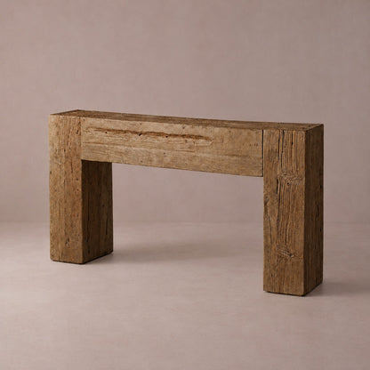 Happyarcadian Reclaimed Teak Wood Console Table