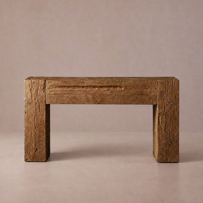 Happyarcadian Reclaimed Teak Wood Console Table