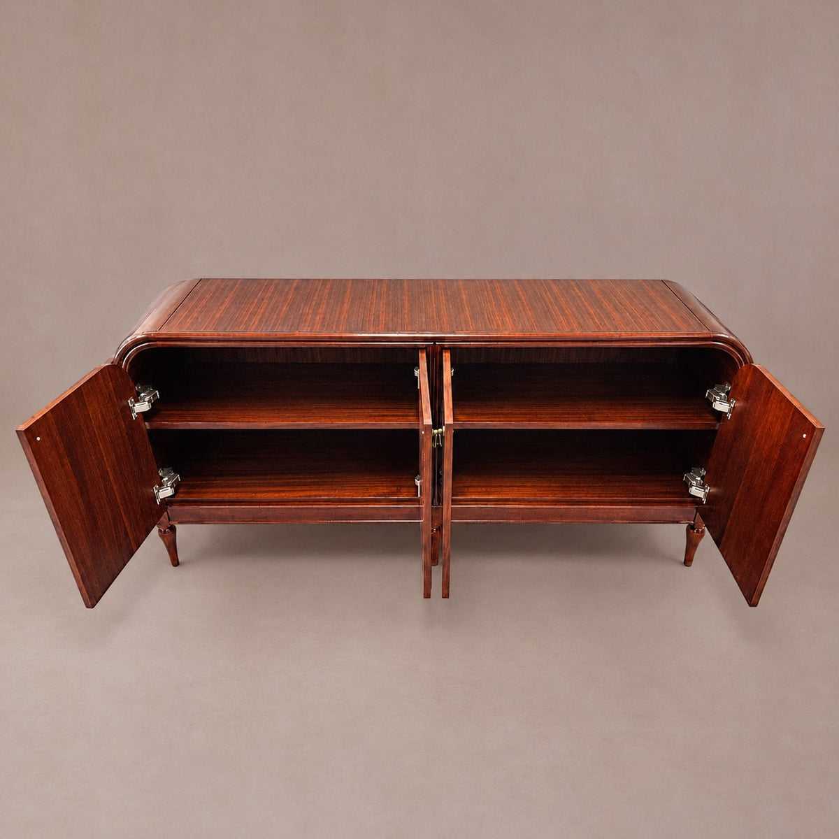 Happyarcadian Vintage Mahogany Wood Storage Sideboard