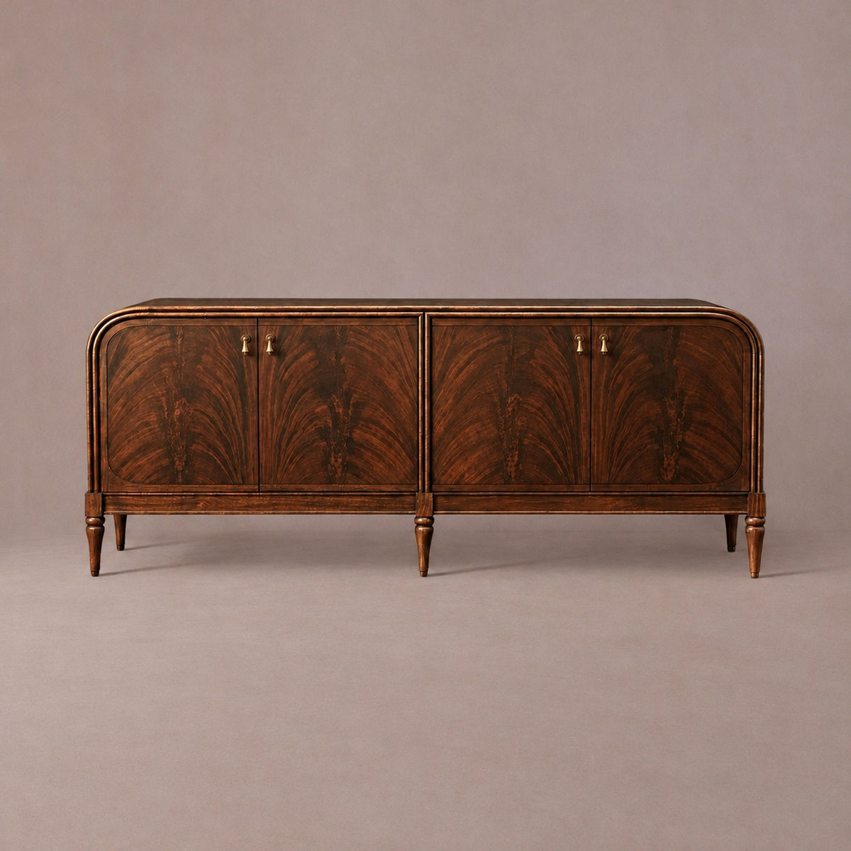Happyarcadian Vintage Mahogany Wood Storage Sideboard