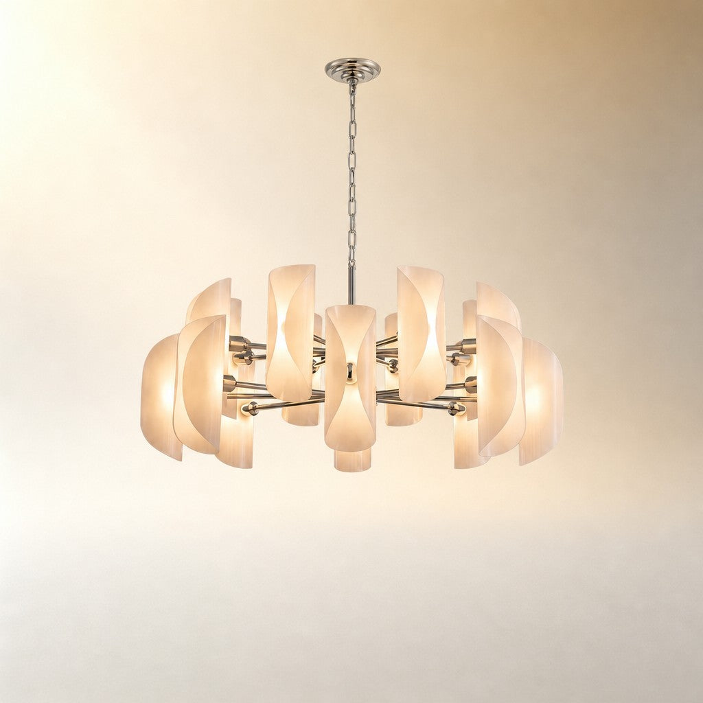 Helena Glamorous Glass Light Pendant 39"