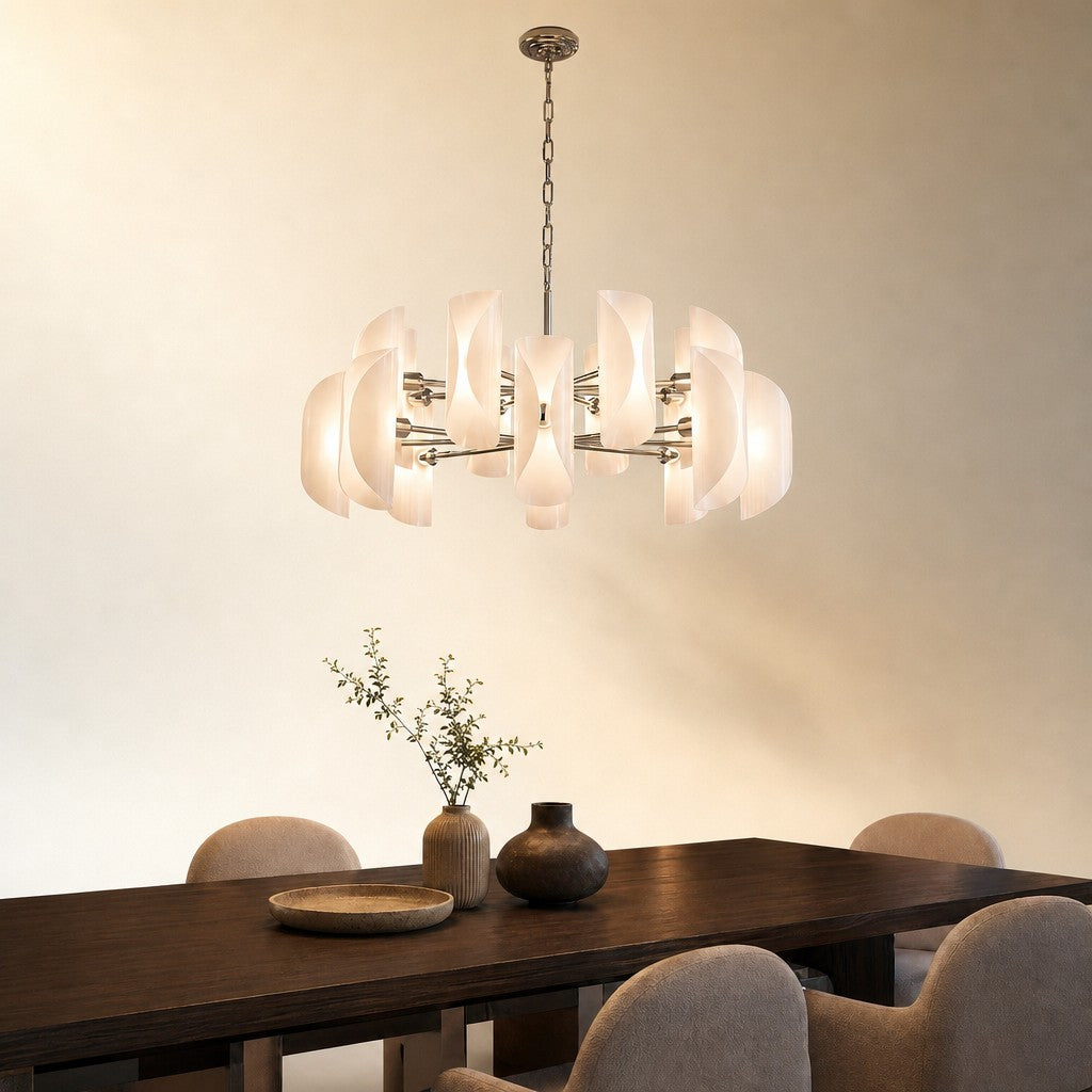 Helena Glamorous Glass Light Pendant 39"