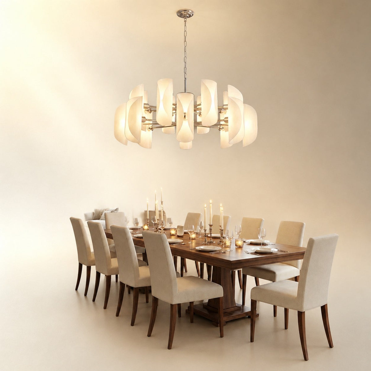 Helena Glamorous Glass Light Pendant 39"