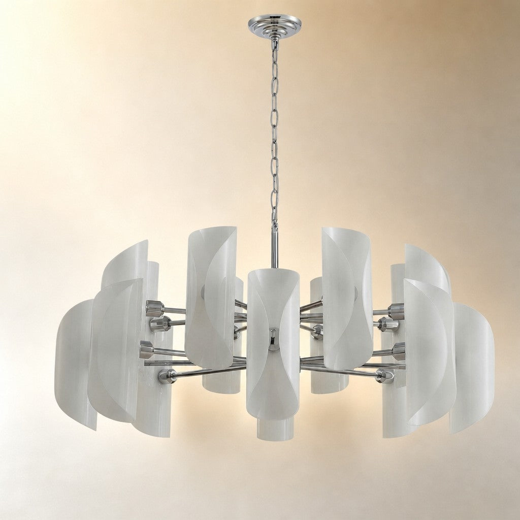 Helena Glamorous Glass Light Pendant 39"