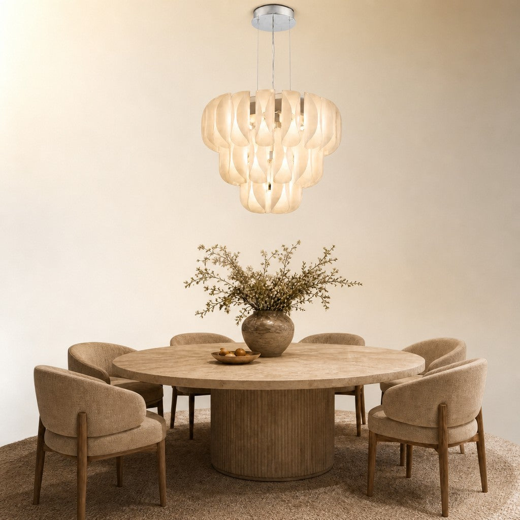 Helena Glamorous Glass Light Pendant 39"
