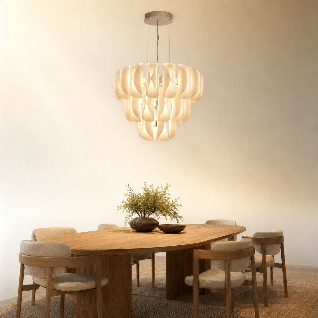 Helena Glamorous Glass Light Pendant 39"