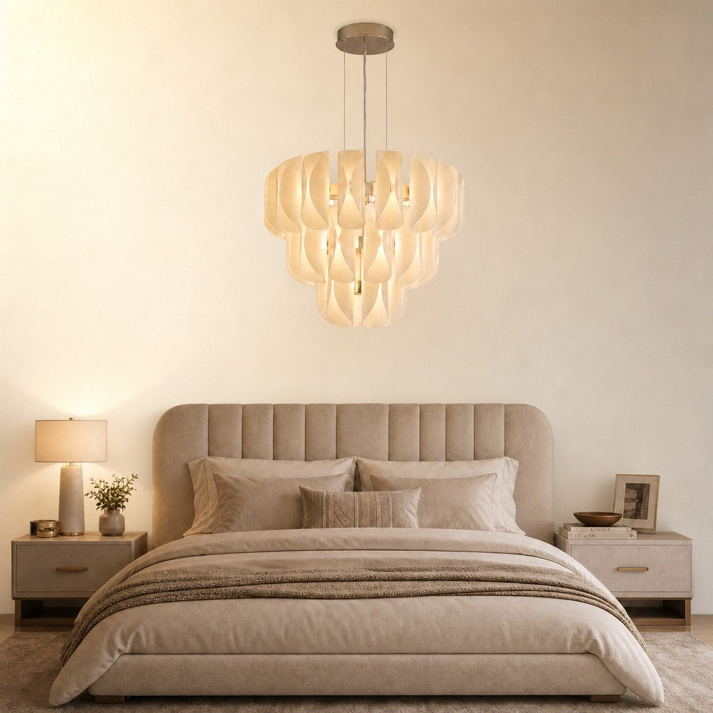 Helena Glamorous Glass Light Pendant 39"
