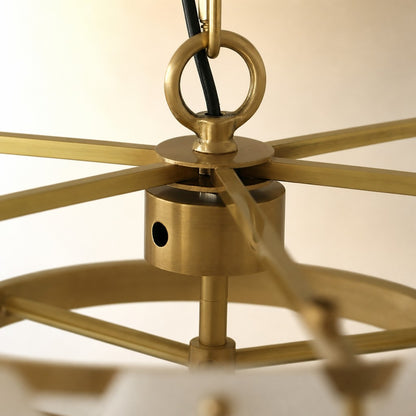 Hexa Cloud Gold & White Alabaster Pendant Light– 23.6" Diameter