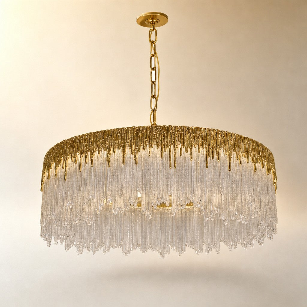 Ice Bloom Glass Chandelier D800 - Copper