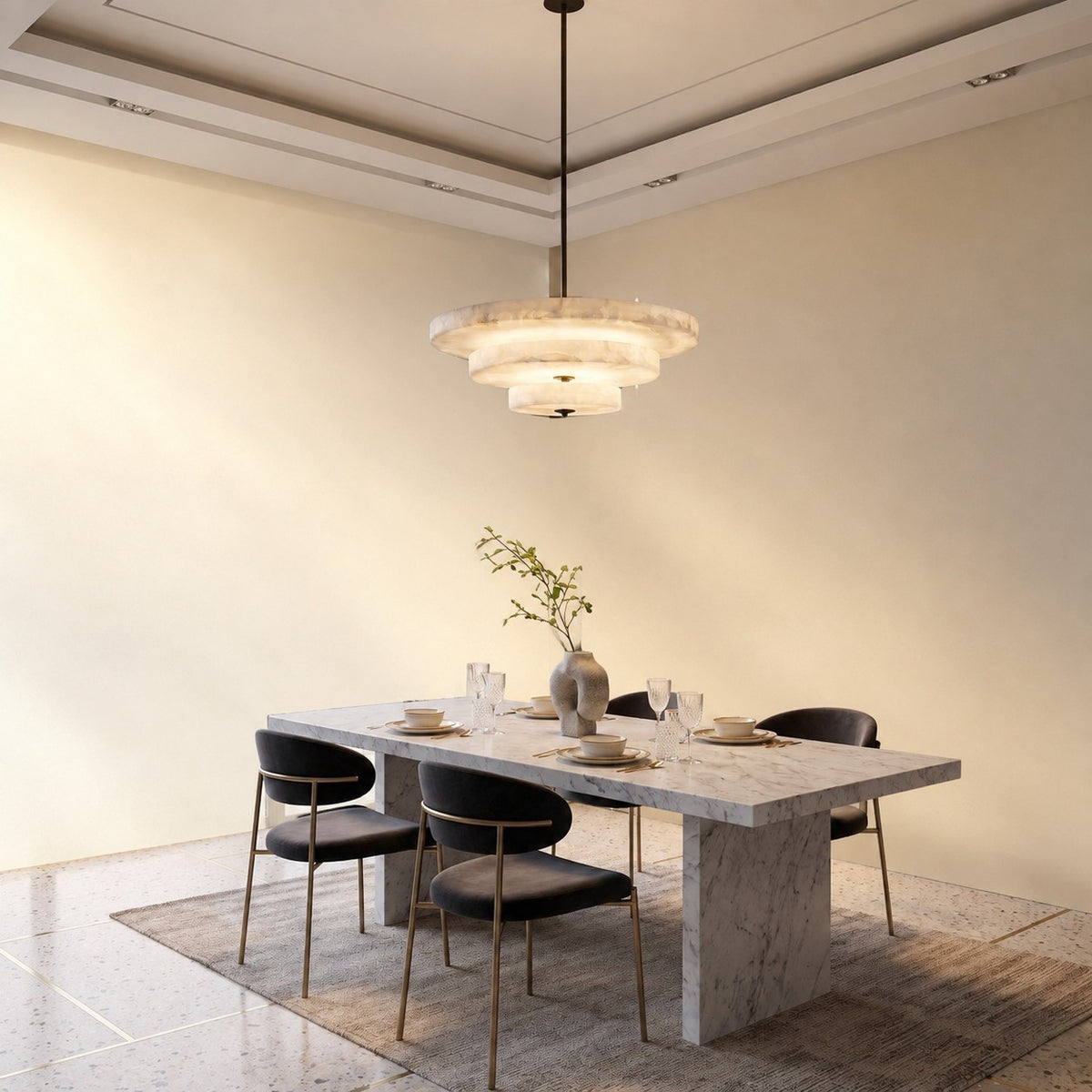 Ice Queen Alabaster Chandelier
