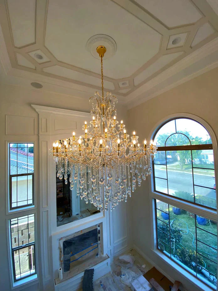 Classic Modern Multi-layers Crystal Chandelier for Staircase/Foyer/Villa