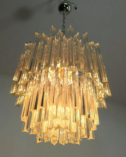 Murano Chandelier – Arianna -107 prisms – Transparent