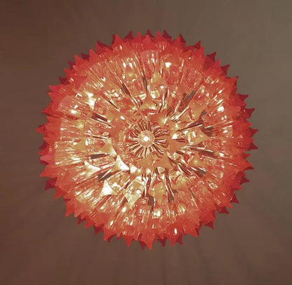 Murano Chandelier – Triedri – Pink – 242 prisms