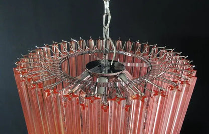 Murano Chandelier – 163 prisms – Pink
