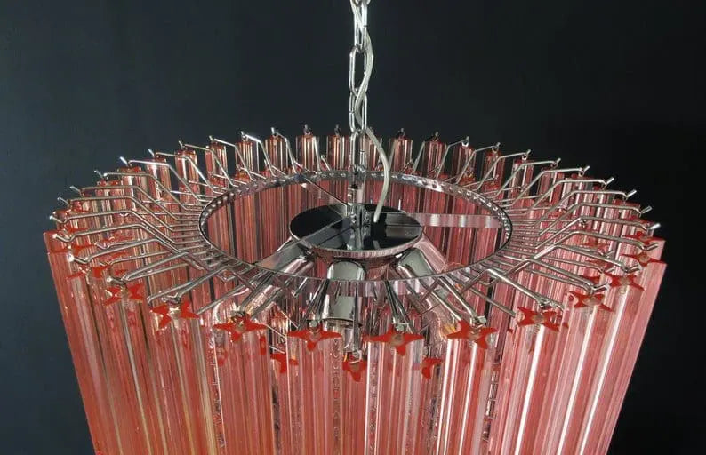 Murano Chandelier – 163 prisms – Pink