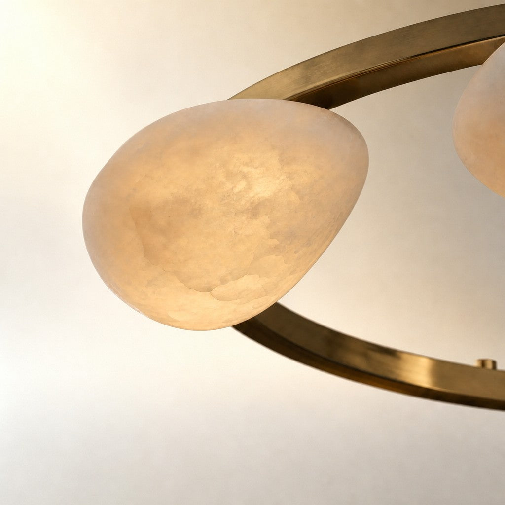Ilovan Modern Alabaster Ring Chandelier