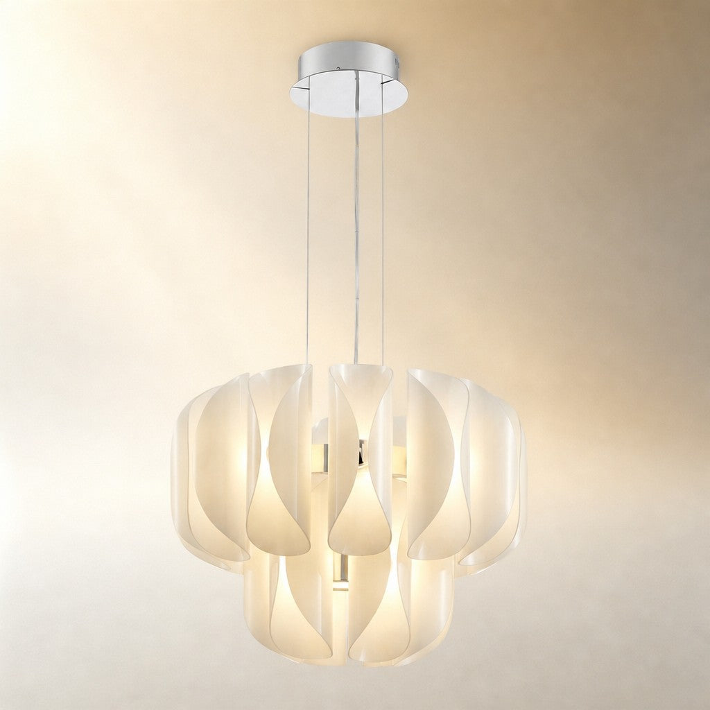 Ilyor Modern Chrome Chandelier 24"