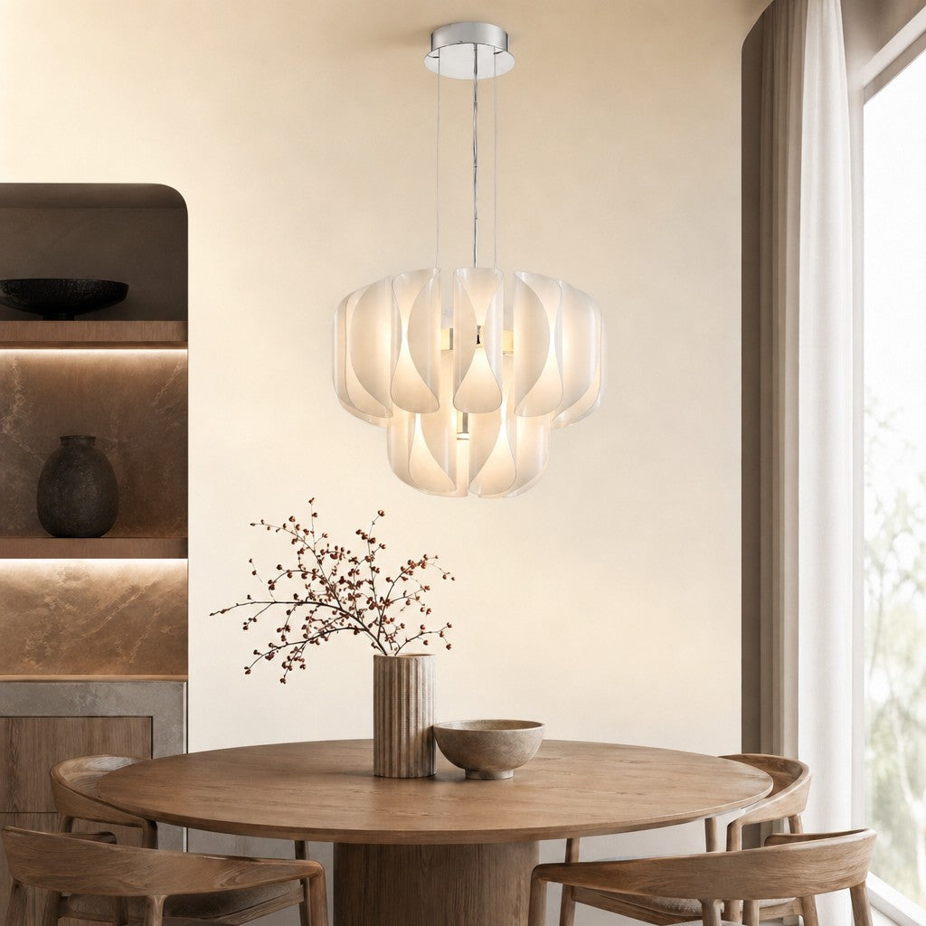 Ilyor Modern Chrome Chandelier 24"