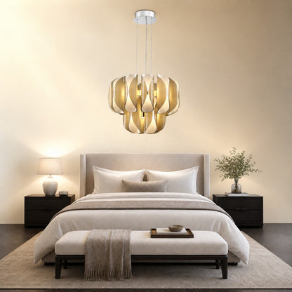 Ilyor Modern Chrome Chandelier 24"