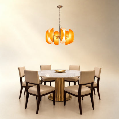 Ilyor Modern Chrome Glass Pendant Light
