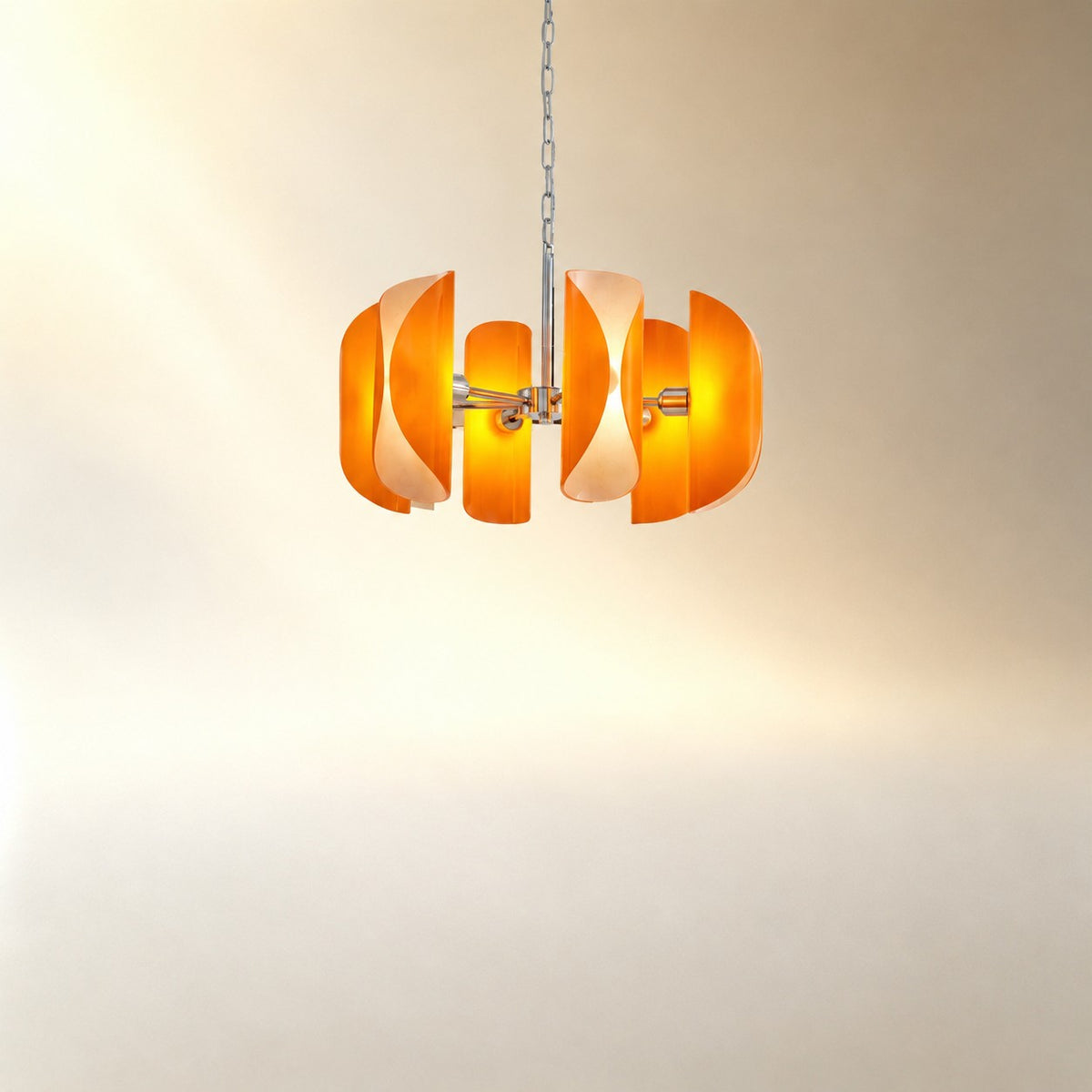 Ilyor Modern Chrome Glass Pendant Light