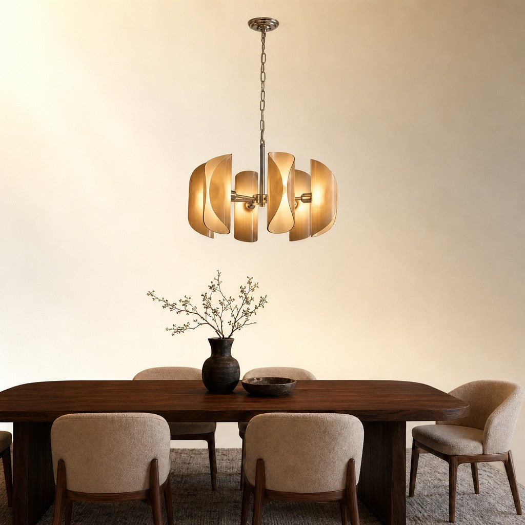 Ilyor Modern Chrome Glass Pendant Light