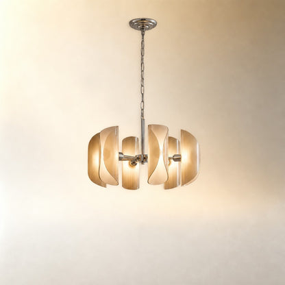 Ilyor Modern Chrome Glass Pendant Light
