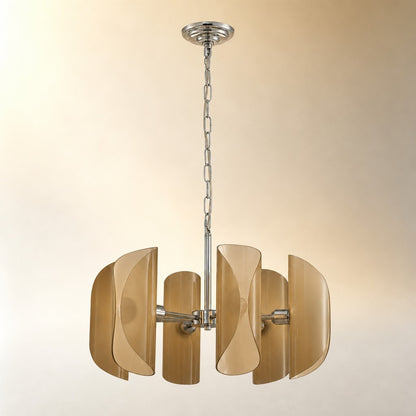 Ilyor Modern Chrome Glass Pendant Light