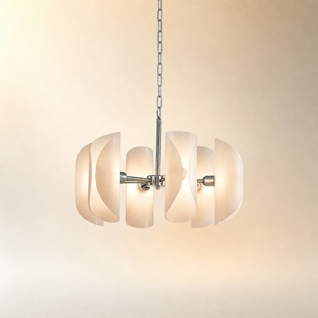 Ilyor Modern Chrome Glass Pendant Light