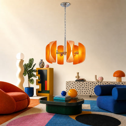 Ilyor Modern Chrome Glass Pendant Light