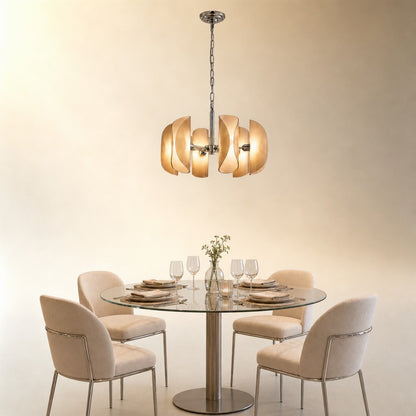 Ilyor Modern Chrome Glass Pendant Light