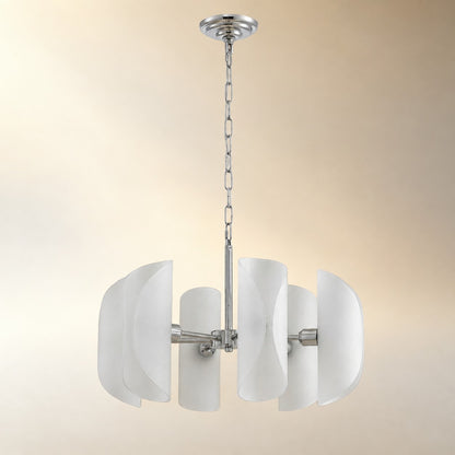 Ilyor Modern Chrome Glass Pendant Light