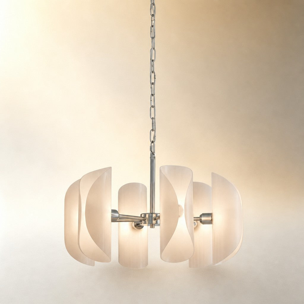 Ilyor Modern Chrome Glass Pendant Light