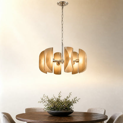 Ilyor Modern Chrome Glass Pendant Light