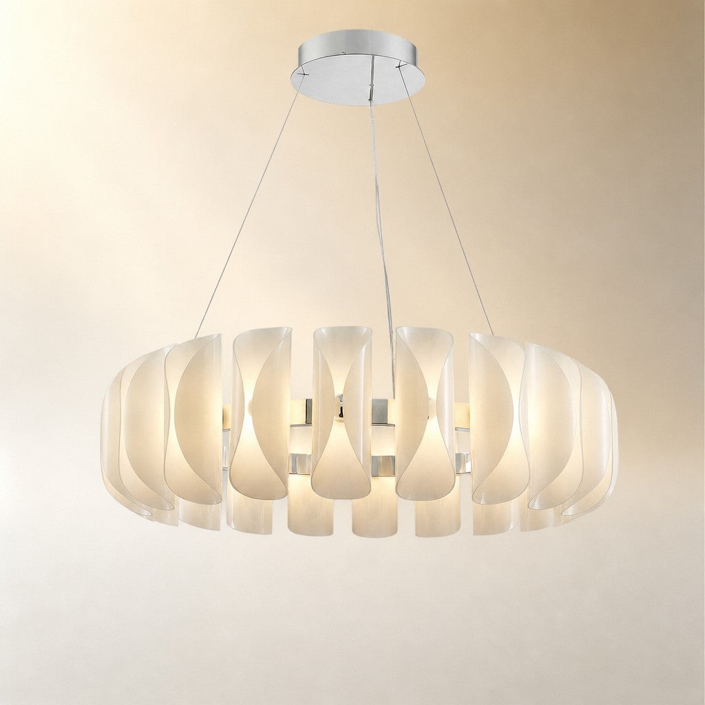 Ilyor Modern Glass Round Chandelier
