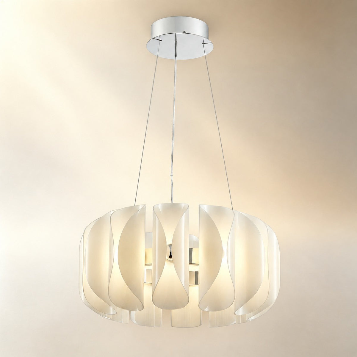 Ilyor Modern Glass Round Chandelier