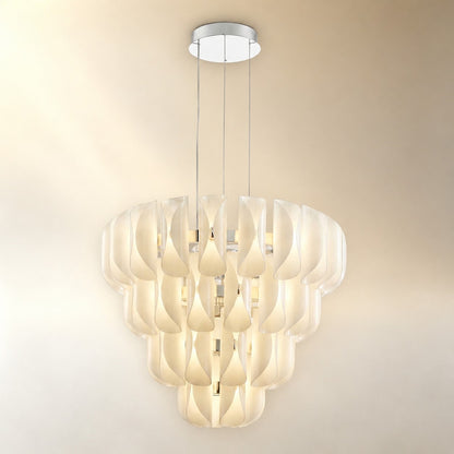 Ilyor Modern Tiered Glass Chandelier
