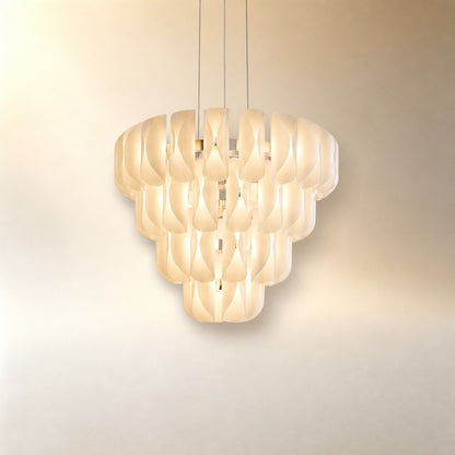 Ilyor Modern Tiered Glass Chandelier