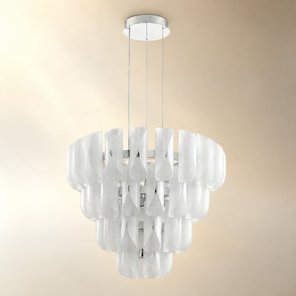 Ilyor Modern Tiered Glass Chandelier