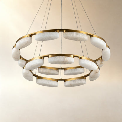 Ilyvan Modern Ring Alabaster Chandelier