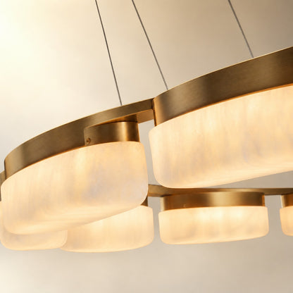 Ilyvan Modern Ring Alabaster Chandelier