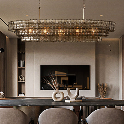 Denise Ghiaccio Oval Chandelier