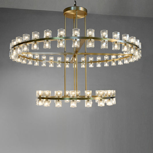 Arcachon Crystal 2-Tier Round Chandelier 60“