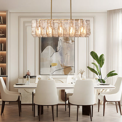 Loxel Smoke Glass Rectangular Chandelier 49"67"