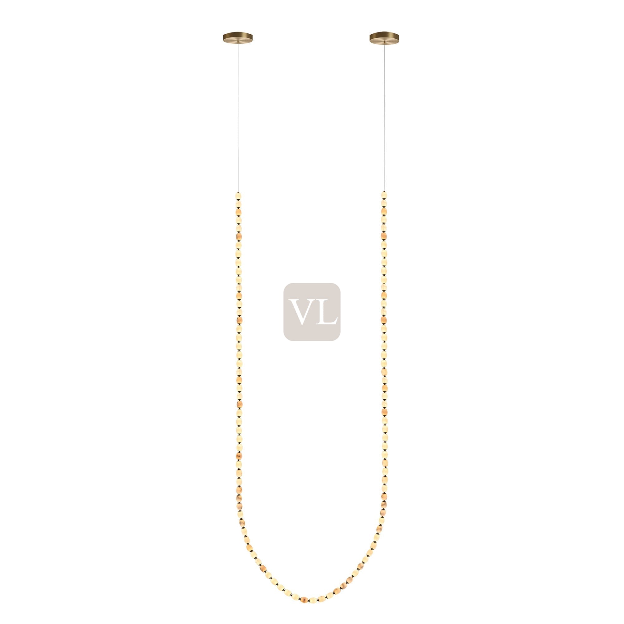 Alabaster Bead LED Pendant Light