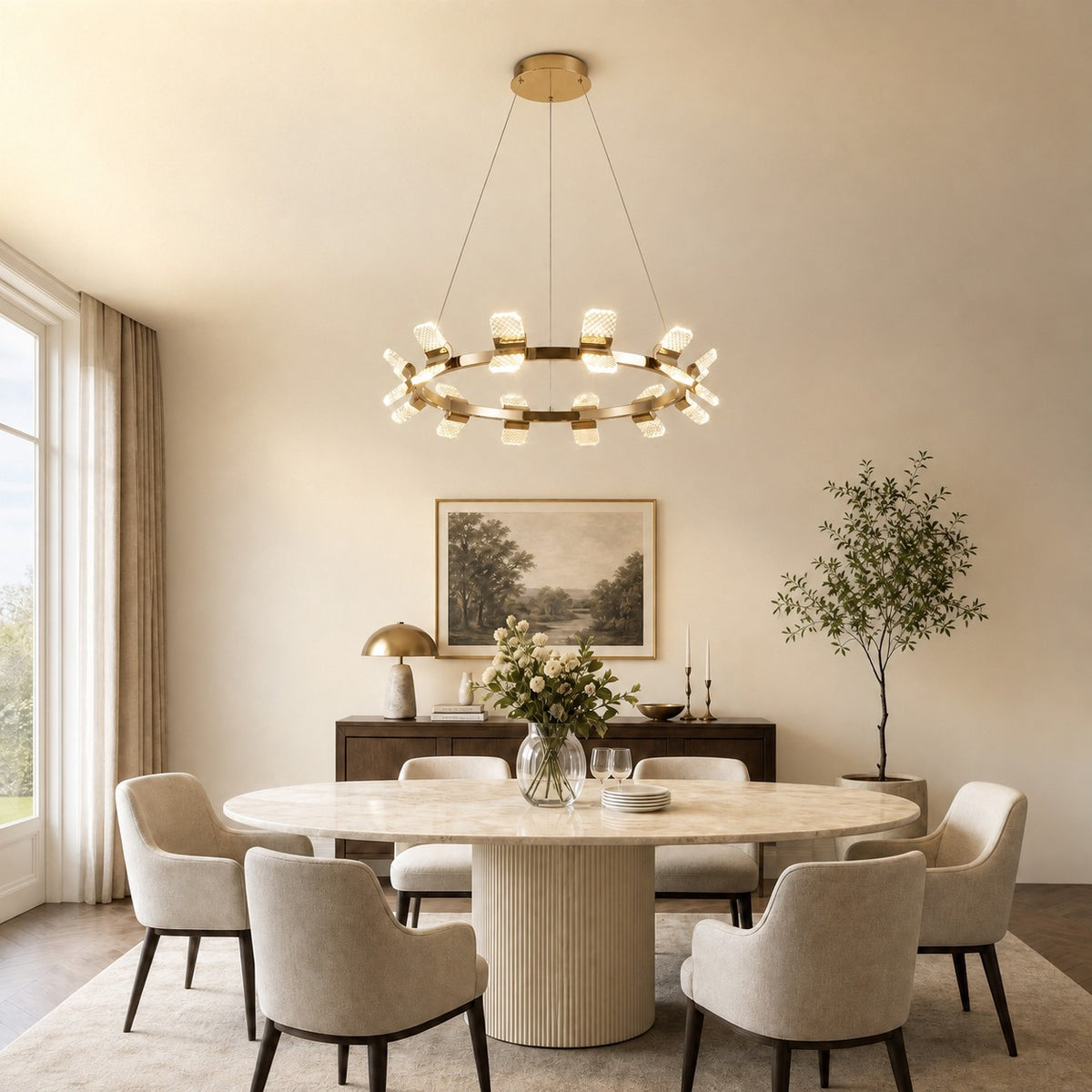 Isadora Modern Ring Chandelier 39"
