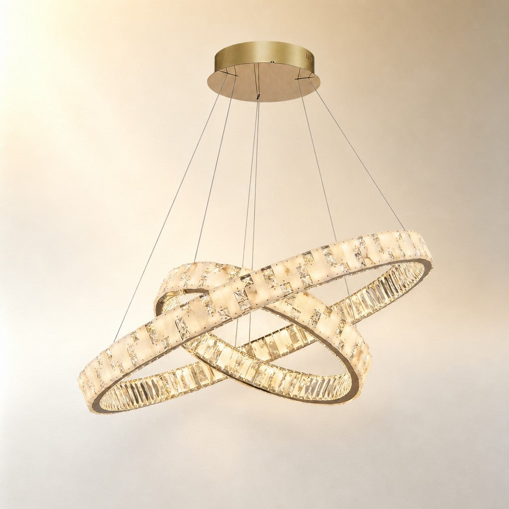 Isavan Crystal Galaxy Chandelier 37"