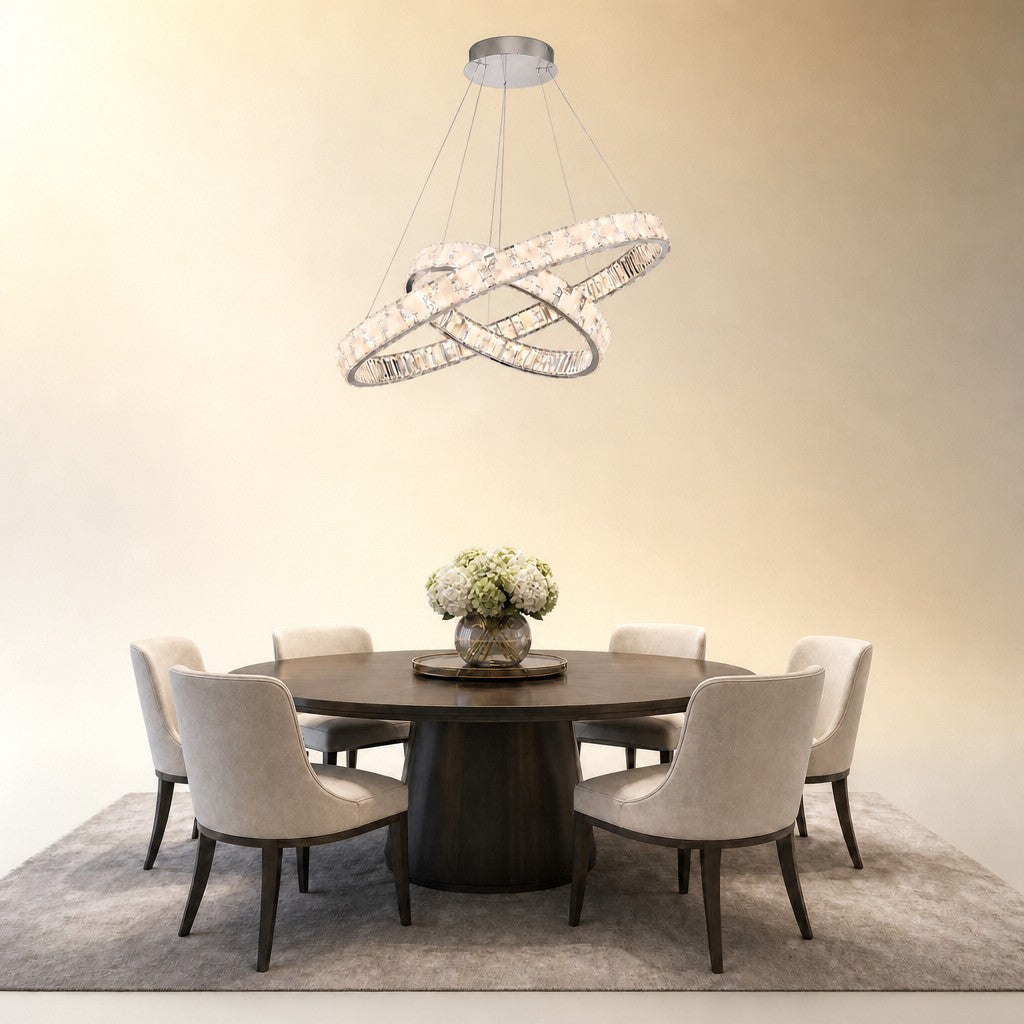 Isavan Crystal Galaxy Chandelier 37"