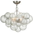 Denise Small Semi-Flush Mount 24", Modern Ceiling Lamp