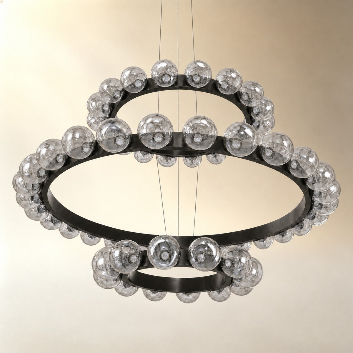 Kaivan Bubbles 3-Tier Nested Glass Chandelier